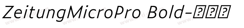 ZeitungMicroPro Bold字体转换